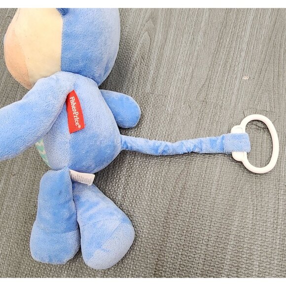 Fisher Price Musical Tail Blue Plush Monkey Crib Pull Toy Stuffed Animal Lovey - Picture 3 of 4